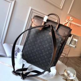 Replica Louis Vuitton Black Monogram Eclipse Steamer Backpack