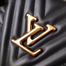 Replica Louis Vuitton Black Quilted Rainbow Trim New Wave Chain Tote