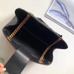 Replica Louis Vuitton Black Quilted Rainbow Trim New Wave Chain Tote