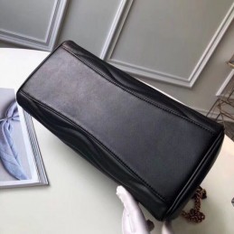 Replica Louis Vuitton Black Quilted Rainbow Trim New Wave Chain Tote