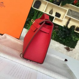 Replica Hermes Red Kelly Pochette Gold Hardware Bag