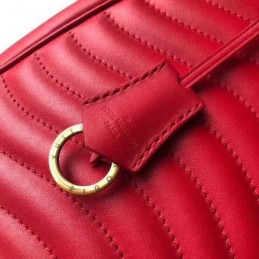 Replica Louis Vuitton Red Quilted Rainbow Trim New Wave Chain Tote