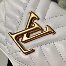 Replica Louis Vuitton White Quilted Rainbow Trim New Wave Chain Bag MM