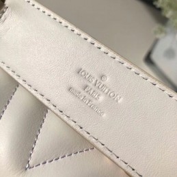 Replica Louis Vuitton White Quilted Rainbow Trim New Wave Chain Bag MM