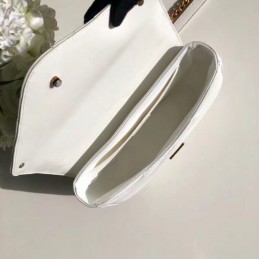 Replica Louis Vuitton White Quilted Rainbow Trim New Wave Chain Bag MM