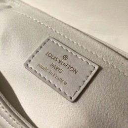 Replica Louis Vuitton White Quilted Rainbow Trim New Wave Chain Bag MM