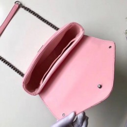 Replica Louis Vuitton Pale Pink Quilted Rainbow Trim New Wave Chain Bag MM