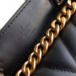 Replica Louis Vuitton Black Quilted Rainbow Trim New Wave Chain Bag PM