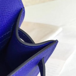 Replica Hermes Cobalt Blue Kelly Pochette Smooth Leather Gold Hardware Bag