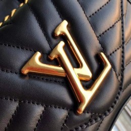 Replica Louis Vuitton Black Quilted Rainbow Trim New Wave Chain Bag PM