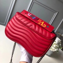 Replica Louis Vuitton Red Quilted New Wave Chain Bag PM
