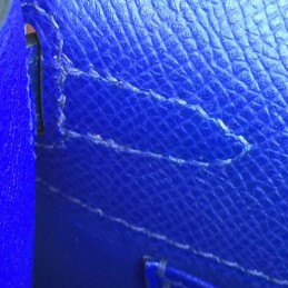 Replica Hermes Cobalt Blue Kelly Pochette Smooth Leather Gold Hardware Bag