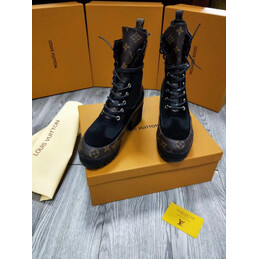 Replica Louis Vuitton Black Laureate Desert Boots