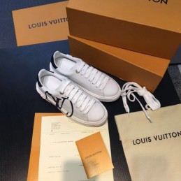 Replica Louis Vuitton White Multicolor Logo Sneakers