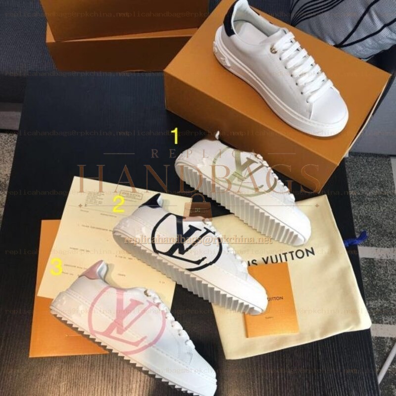 Replica Louis Vuitton White Multicolor Logo Sneakers