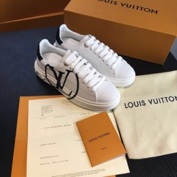Replica Louis Vuitton White Multicolor Logo Sneakers