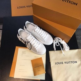 Replica Louis Vuitton White Multicolor Logo Sneakers