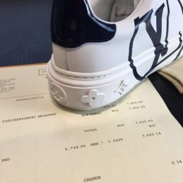 Replica Louis Vuitton White Multicolor Logo Sneakers