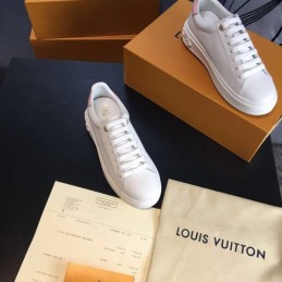 Replica Louis Vuitton White Pink Low-Top Sneakers