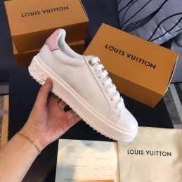 Replica Louis Vuitton White Pink Low-Top Sneakers