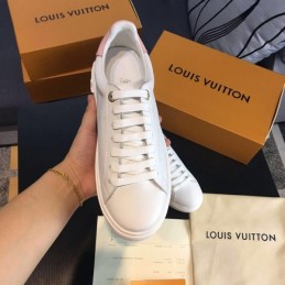 Replica Louis Vuitton White Pink Low-Top Sneakers