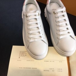 Replica Louis Vuitton White Pink Low-Top Sneakers