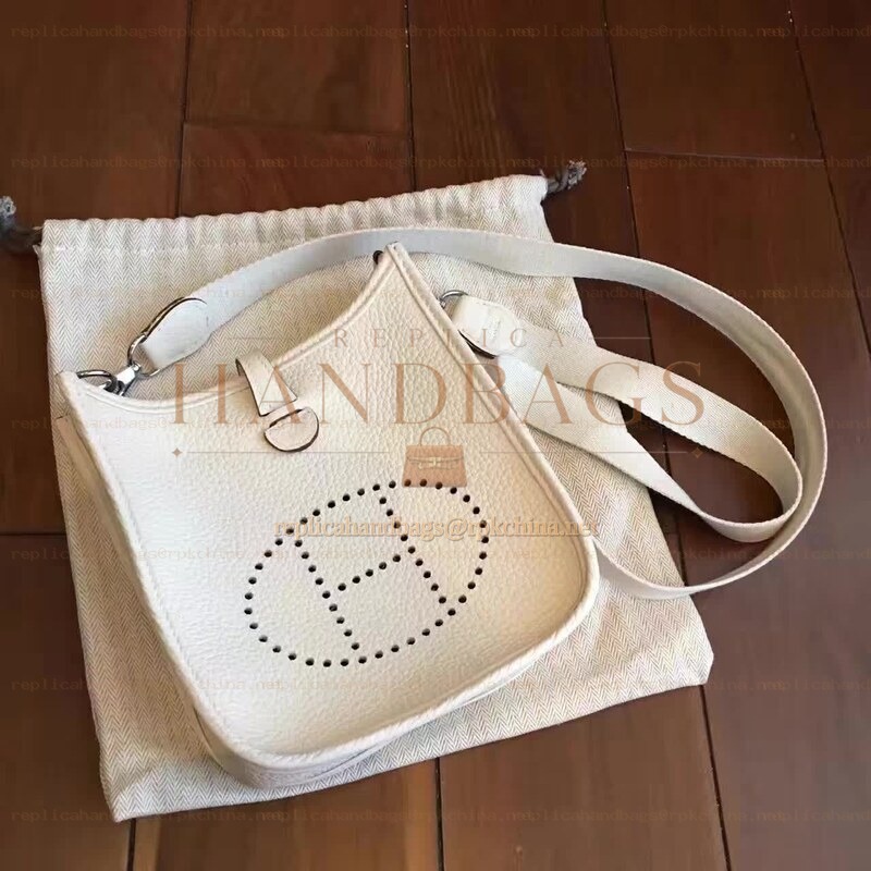 Replica Hermes Cream Evelyne 18 Bag