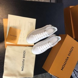 Replica Louis Vuitton White Irridescent Low-Top Sneakers