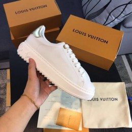 Replica Louis Vuitton White Irridescent Low-Top Sneakers
