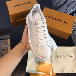 Replica Louis Vuitton White Irridescent Low-Top Sneakers