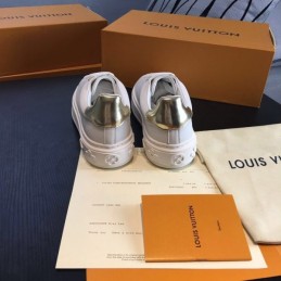 Replica Louis Vuitton White Irridescent Low-Top Sneakers