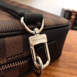 Replica Louis Vuitton Brown Damier Ebene Kasai Clutch