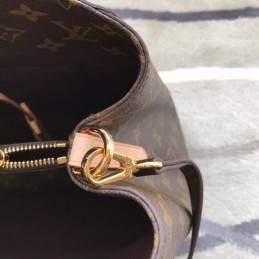 Replica Louis Vuitton Brown Monogram Beige Trim Montaigne GM