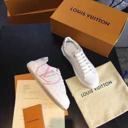 Replica Louis Vuitton White Multicolor Logo Sneakers