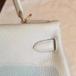 Replica Hermes Light Gray Kelly 28 Gold Hardware Bag