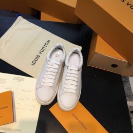 Replica Louis Vuitton White Pink Heel Low-Top Sneakers