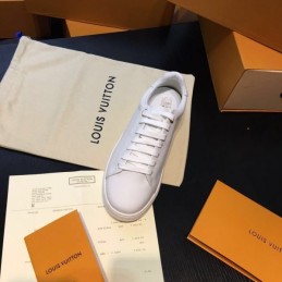 Replica Louis Vuitton White Pink Heel Low-Top Sneakers
