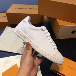 Replica Louis Vuitton White Pink Heel Low-Top Sneakers