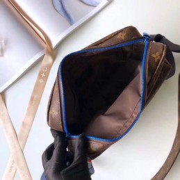 Replica Louis Vuitton Brown Monogram Rainbow Stripe Outdoor Messenger