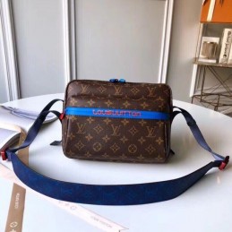 Replica Louis Vuitton Brown Monogram Rainbow Stripe Outdoor Messenger