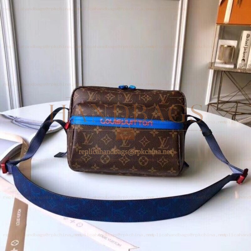 Replica Louis Vuitton Brown Monogram Rainbow Stripe Outdoor Messenger
