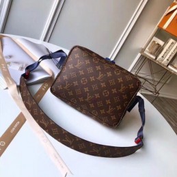 Replica Louis Vuitton Brown Monogram Rainbow Stripe Outdoor Messenger