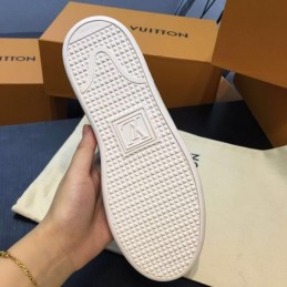Replica Louis Vuitton Brown Monogram Black Low-Top Sneakers