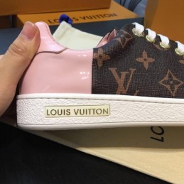 Replica Louis Vuitton Brown Monogram Pink Low-Top Sneakers