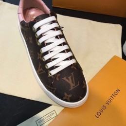 Replica Louis Vuitton Brown Monogram Pink Low-Top Sneakers