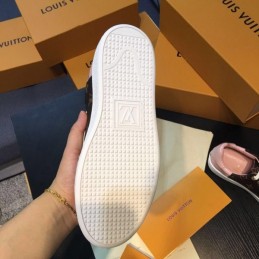 Replica Louis Vuitton Brown Monogram Pink Low-Top Sneakers
