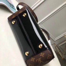 Replica Louis Vuitton Black Patent Cherrywood PM