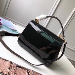Replica Louis Vuitton Black Patent Cherrywood PM