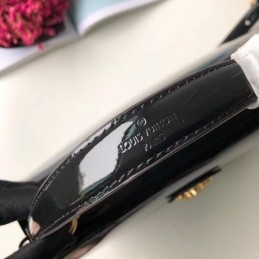 Replica Louis Vuitton Black Patent Cherrywood PM