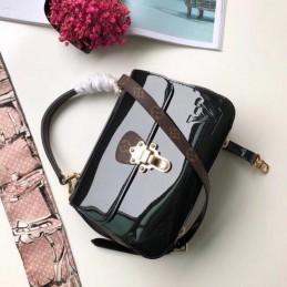 Replica Louis Vuitton Black Patent Cherrywood PM